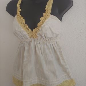 New Line Yellow White Tank